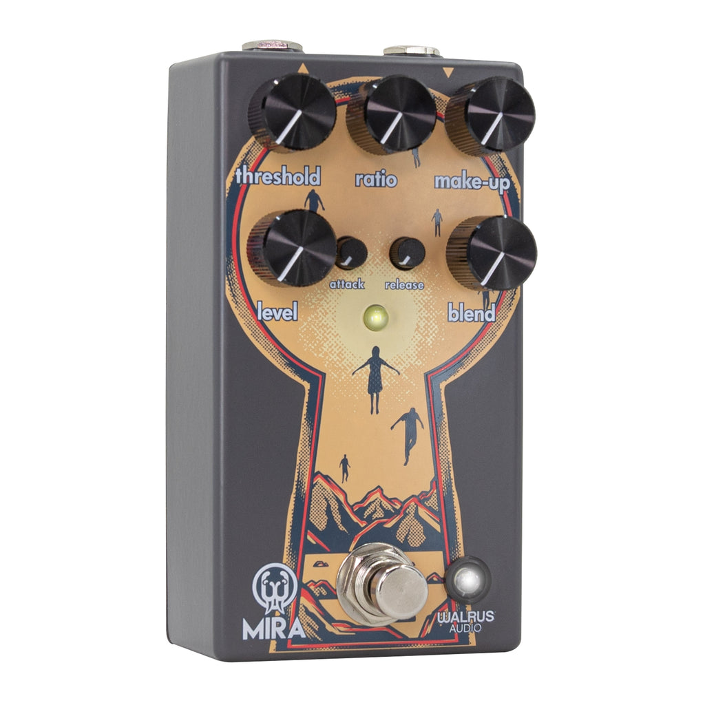 Walrus Audio Mira Optical Compressor pedal — footswitch detail