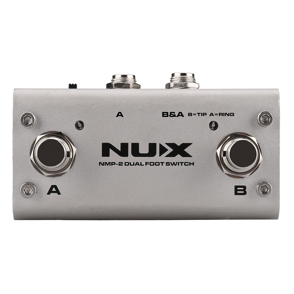 NUX Loop Core Deluxe looper pedal — connection ports side view