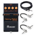 Boss HM-2W Waza Craft Heavy Metal distortion — black pedal with included cables