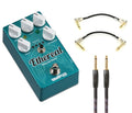 Wampler Ethereal reverb and delay pedal — teal green angled view