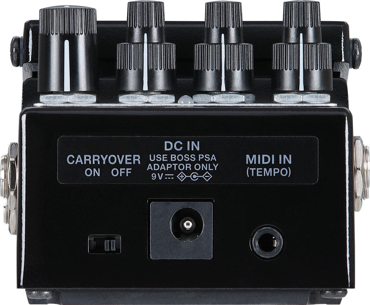 Boss SDE-3 Dual Digital Delay pedal — black compact delay angled view