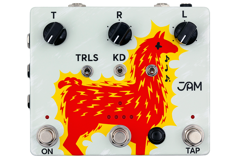 JAM Pedals Delay Llama Xtreme delay pedal - control knobs detail
