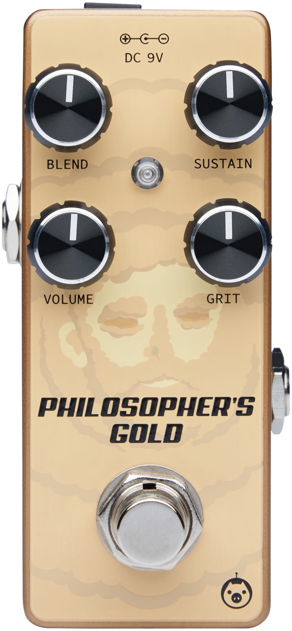 Pigtronix Philosopher's Gold — blend, sustain, volume and grit knobs