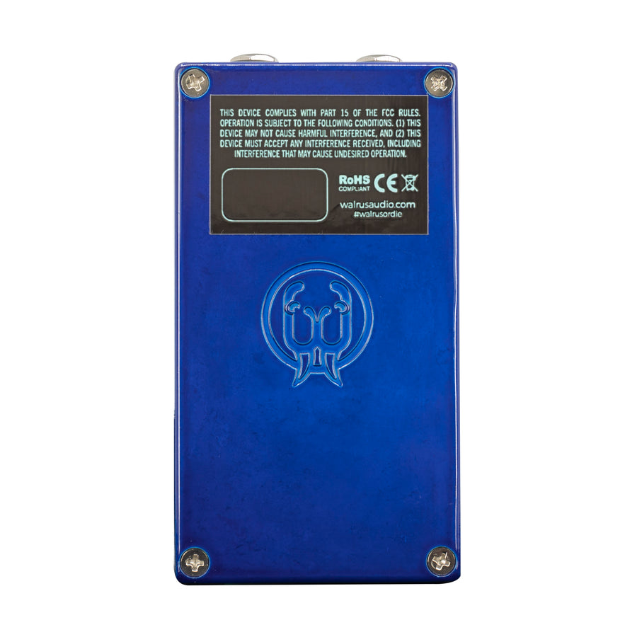 Walrus Audio Slötvå reverb pedal — top jacks and rear panel