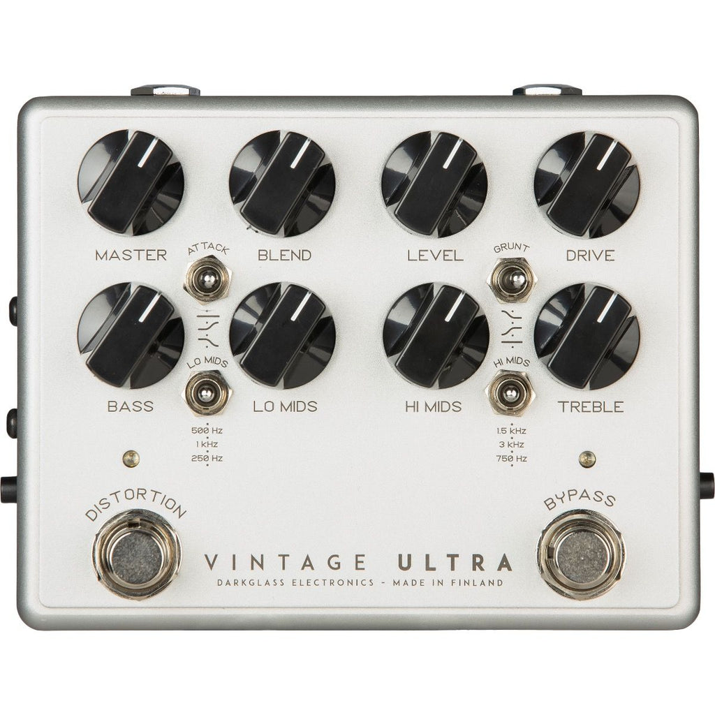 Darkglass Vintage Ultra V2 bass preamp pedal — angled side view
