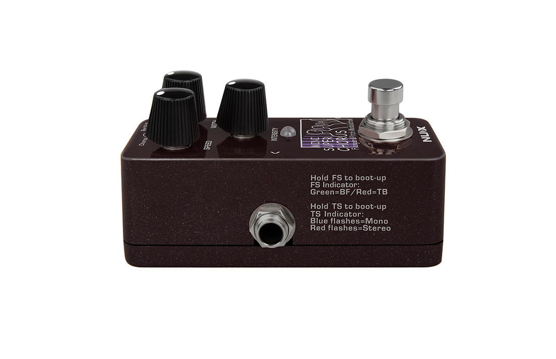 NUX NCH-5 Mini SCF chorus flanger pitch pedal — controls closeup