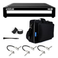 Pedaltrain XD-18 pedalboard — black six-rail board with soft case and patch cables