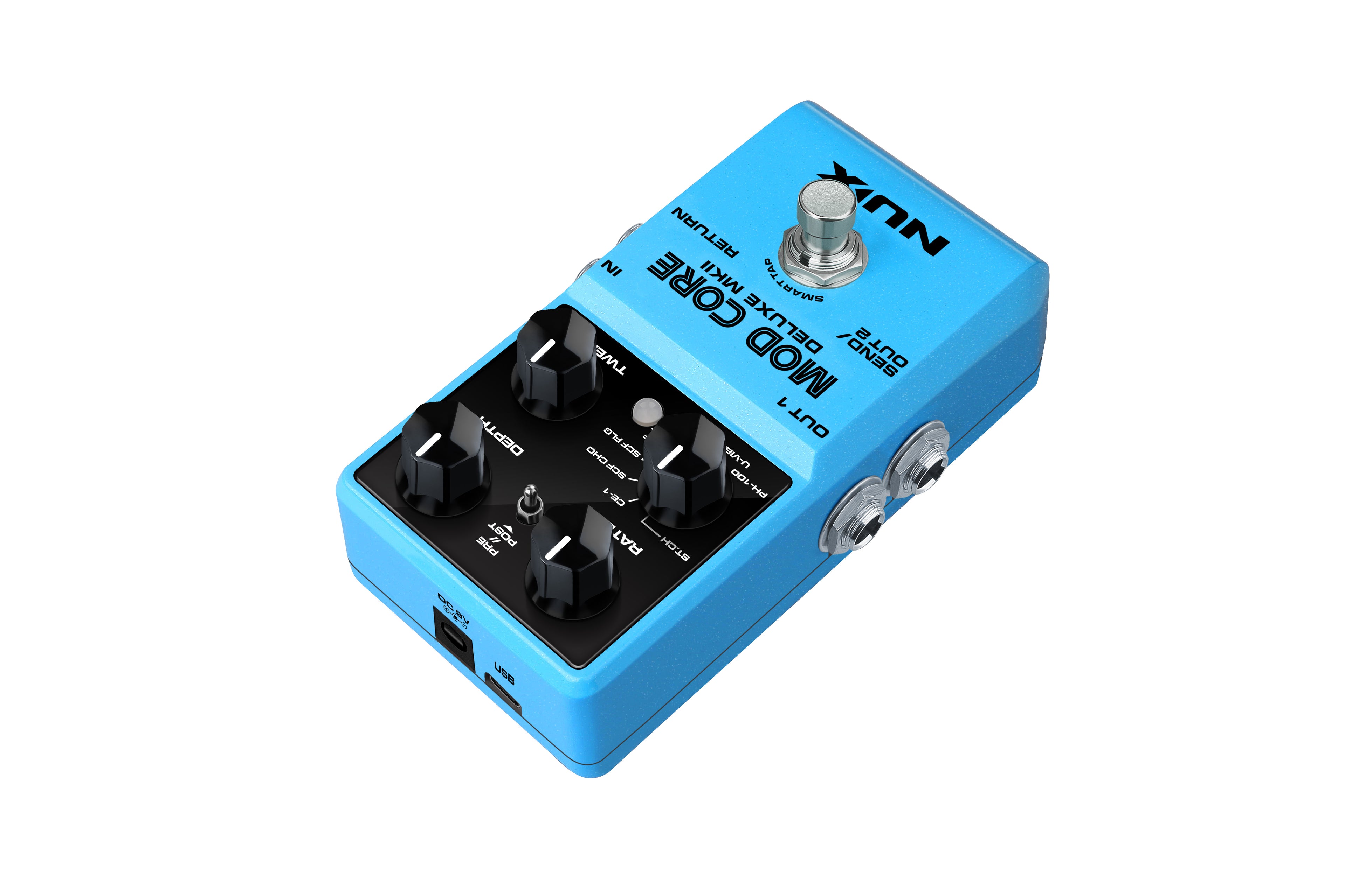 NUX Mod Core Deluxe MKII modulation pedal — send return routing jacks