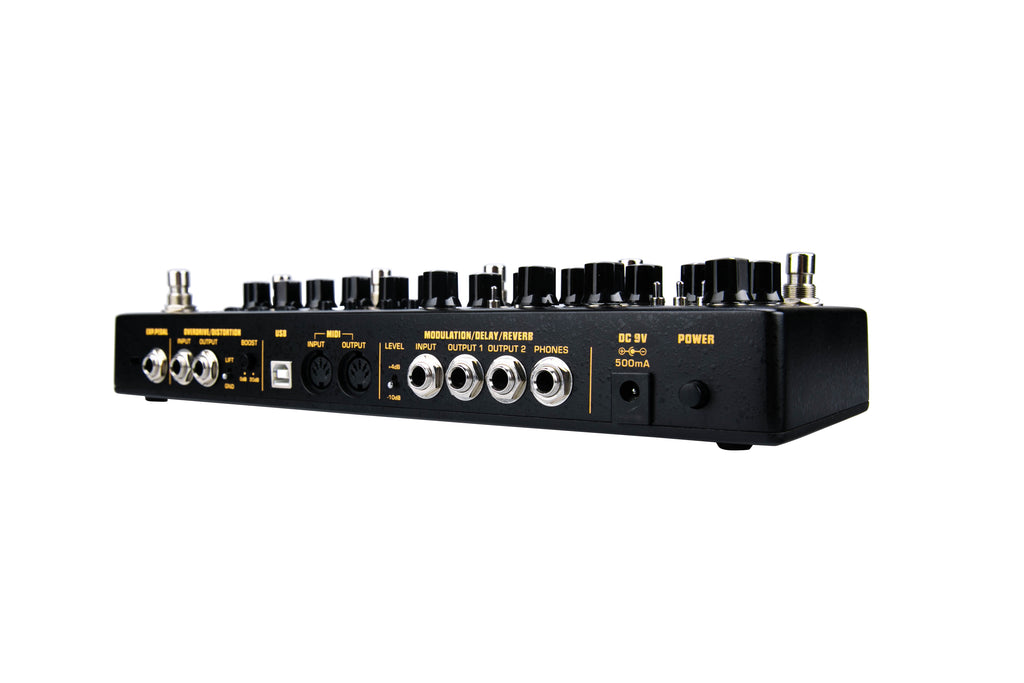 NUX NME-3 Cerberus multi-effects pedal — angled product shot