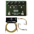 MXR M292 Carbon Copy Deluxe analog delay pedal in green with tweed cables