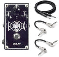 Dunlop MXR EP103 Echoplex Delay pedal - gray, front view with cables
