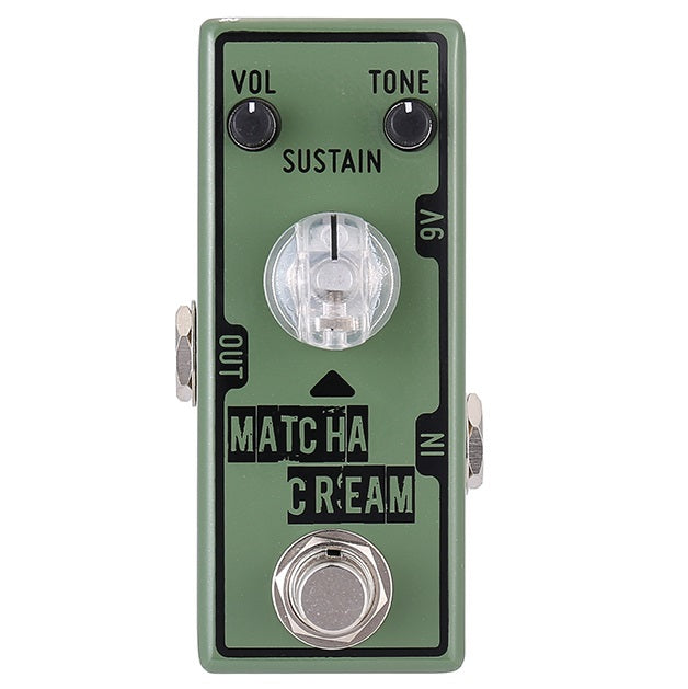 Tone City Matcha Cream mini fuzz pedal angled view