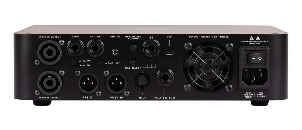 Darkglass Microtubes 900 V2 bass amp head - rear panel connections