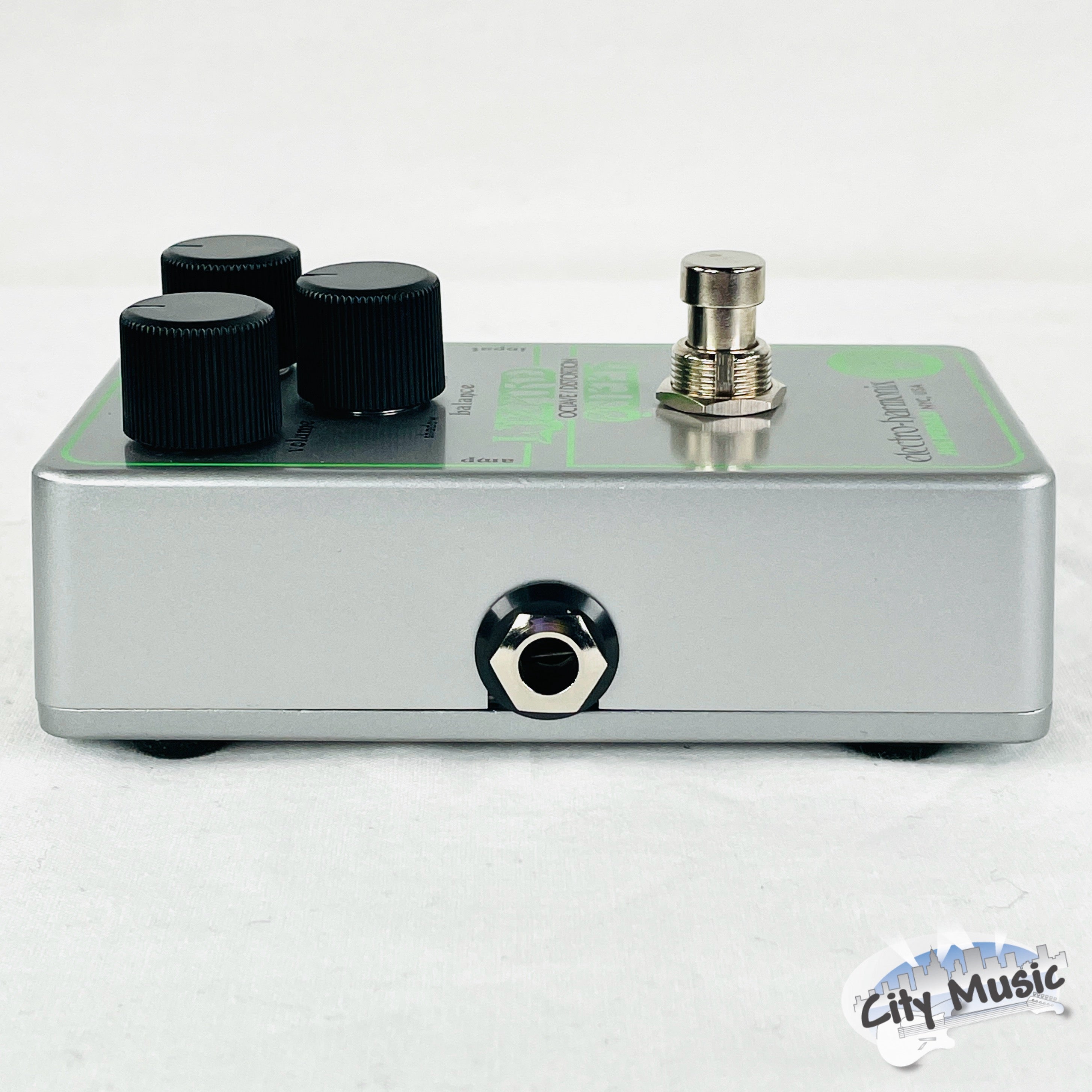 EHX JHS Lizard Queen octave fuzz pedal — underside view