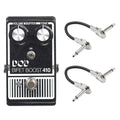 DOD Bifet Boost 410 pedal - black chassis with two patch cables