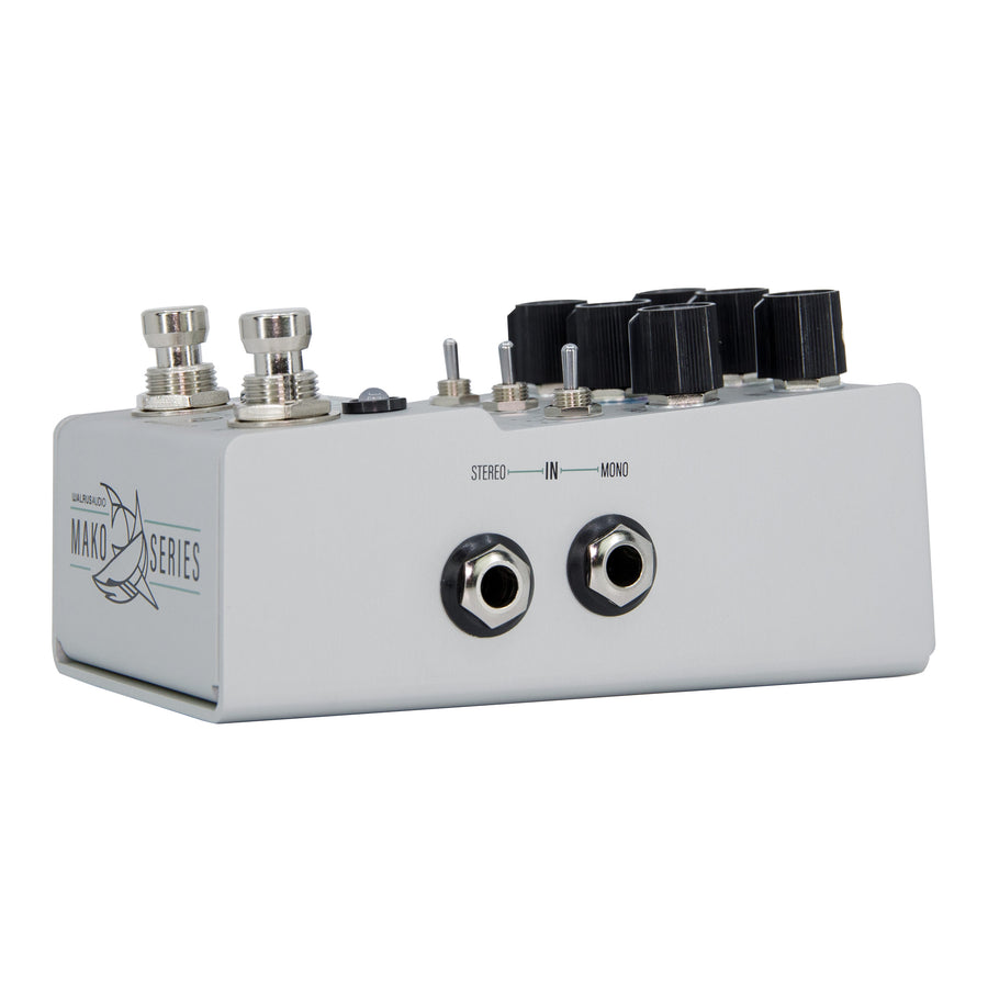 Walrus Audio MAKO D1 V2 delay pedal — side jacks view