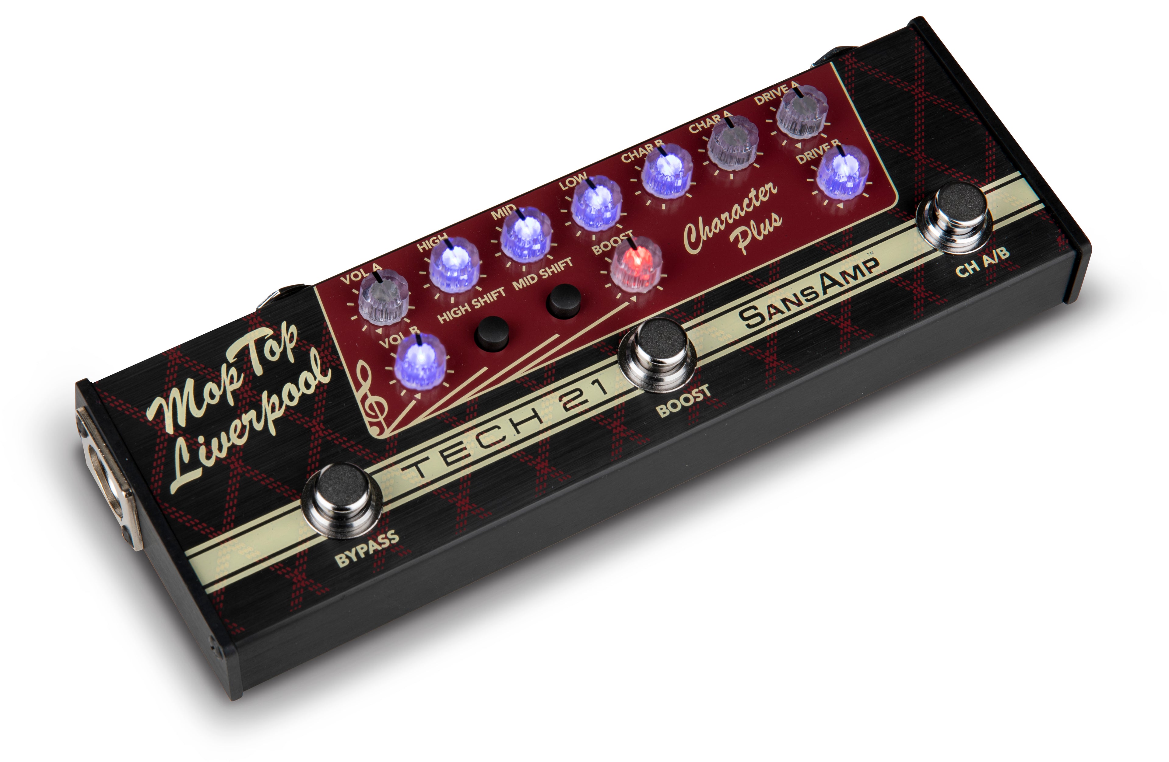 New Tech 21 SansAmp Character Plus Mop Top Liverpool Guitar Effects Pedal