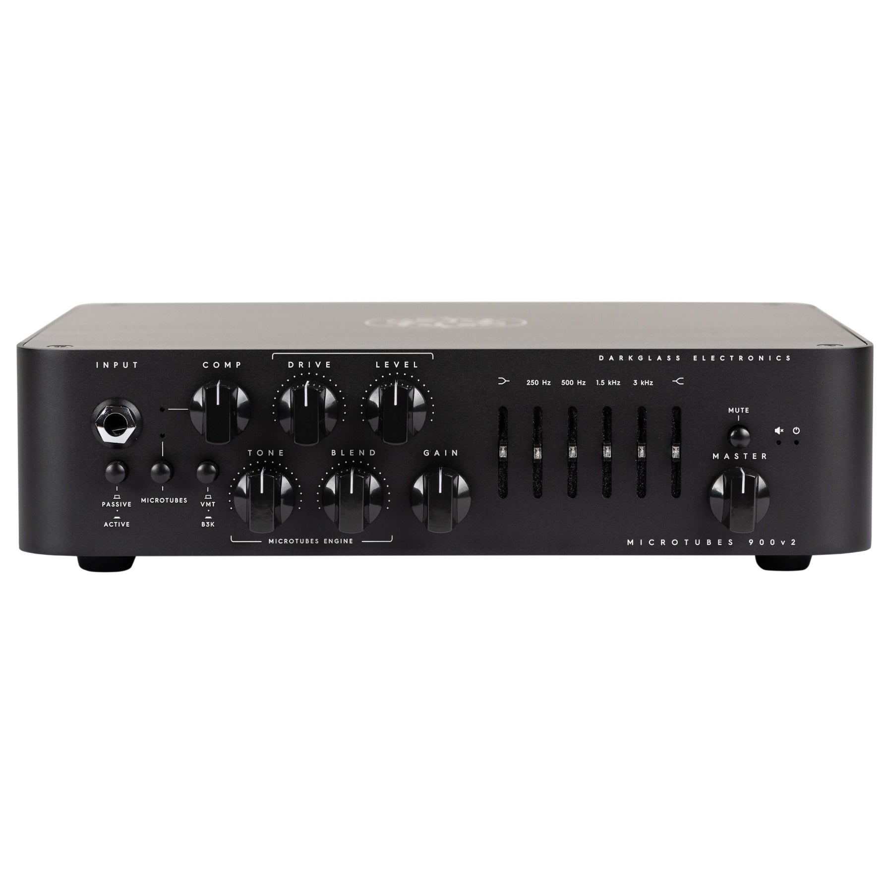 Darkglass Microtubes 900 V2 bass amp head - angled view