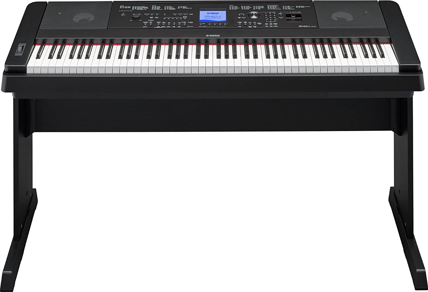 Yamaha DGX-660 digital grand piano — black keyboard and control panel