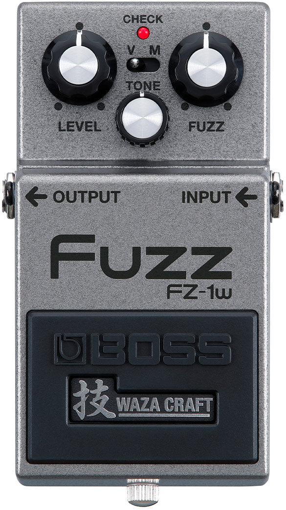 Boss FZ-1W Waza Craft fuzz pedal — angled side view