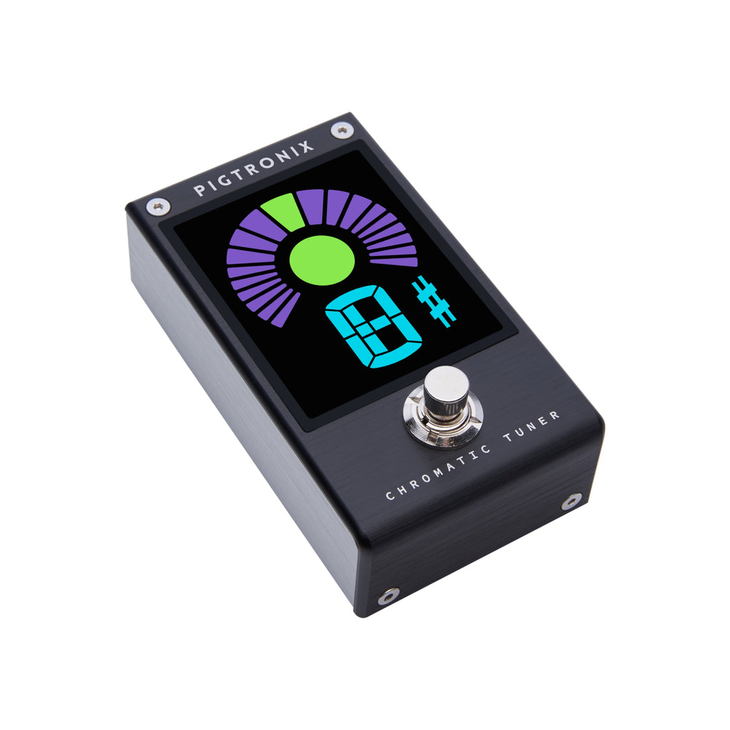Pigtronix 2NR chromatic tuner pedal — rear view of enclosure