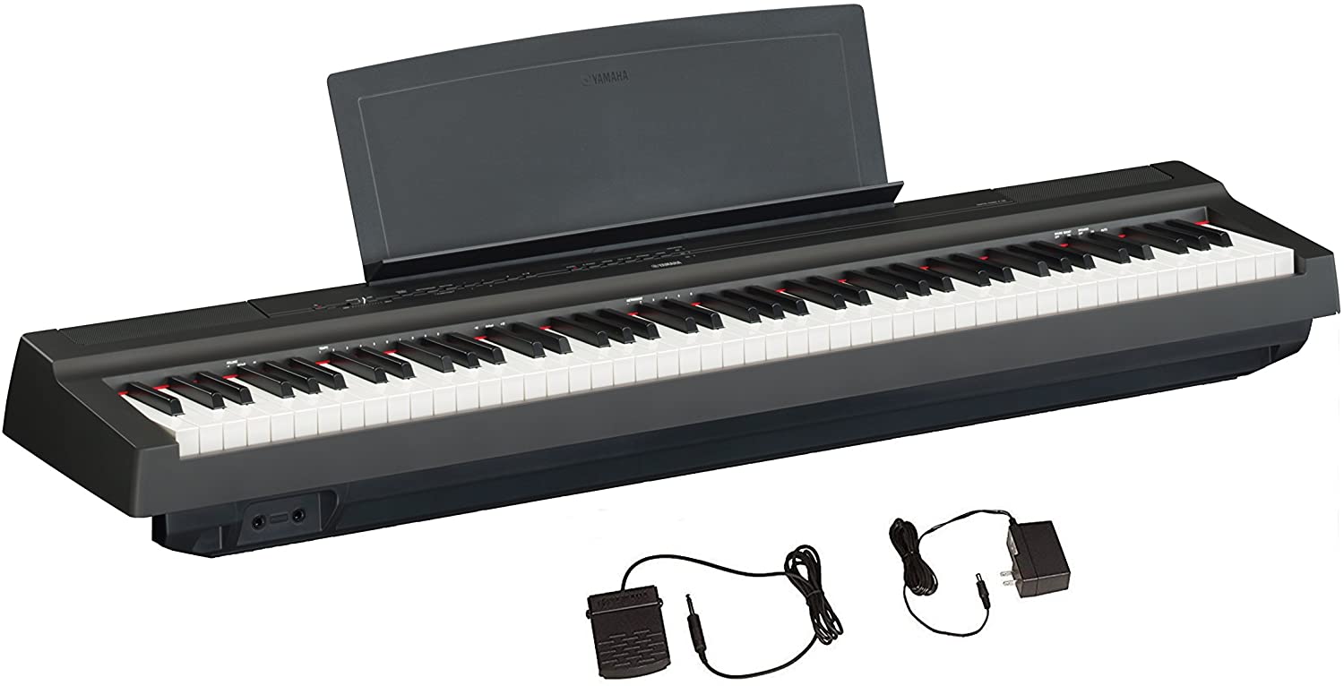 Yamaha P-125b digital piano — keyboard detail