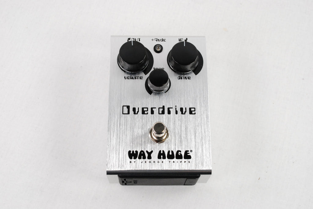 Way Huge WHE205OD Overdrive pedal — used silver enclosure top view