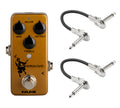 NUX NOD-1 Horseman overdrive pedal — gold mini pedal with cables