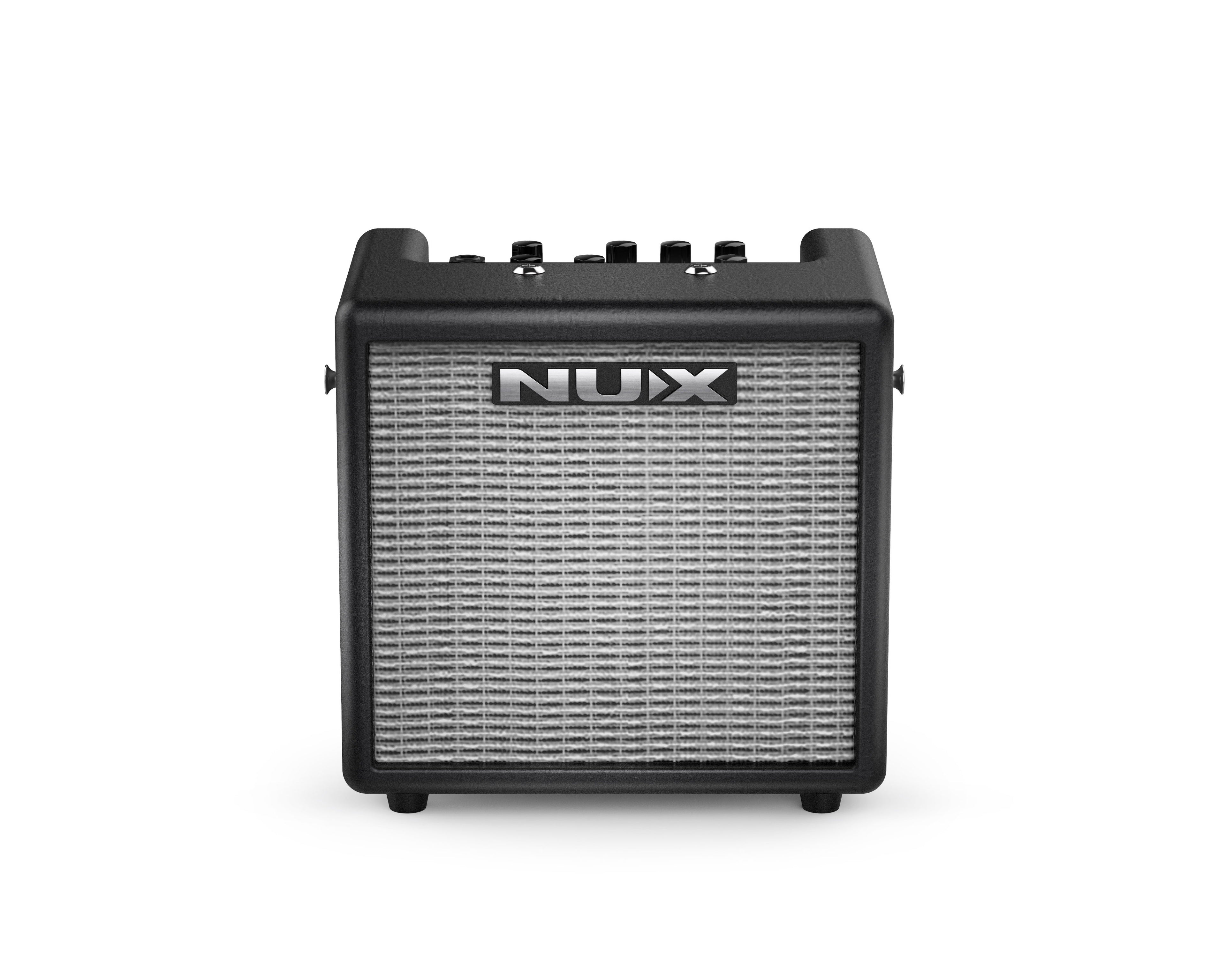 NUX Mighty 8 BT portable guitar amp — front grille and NUX logo