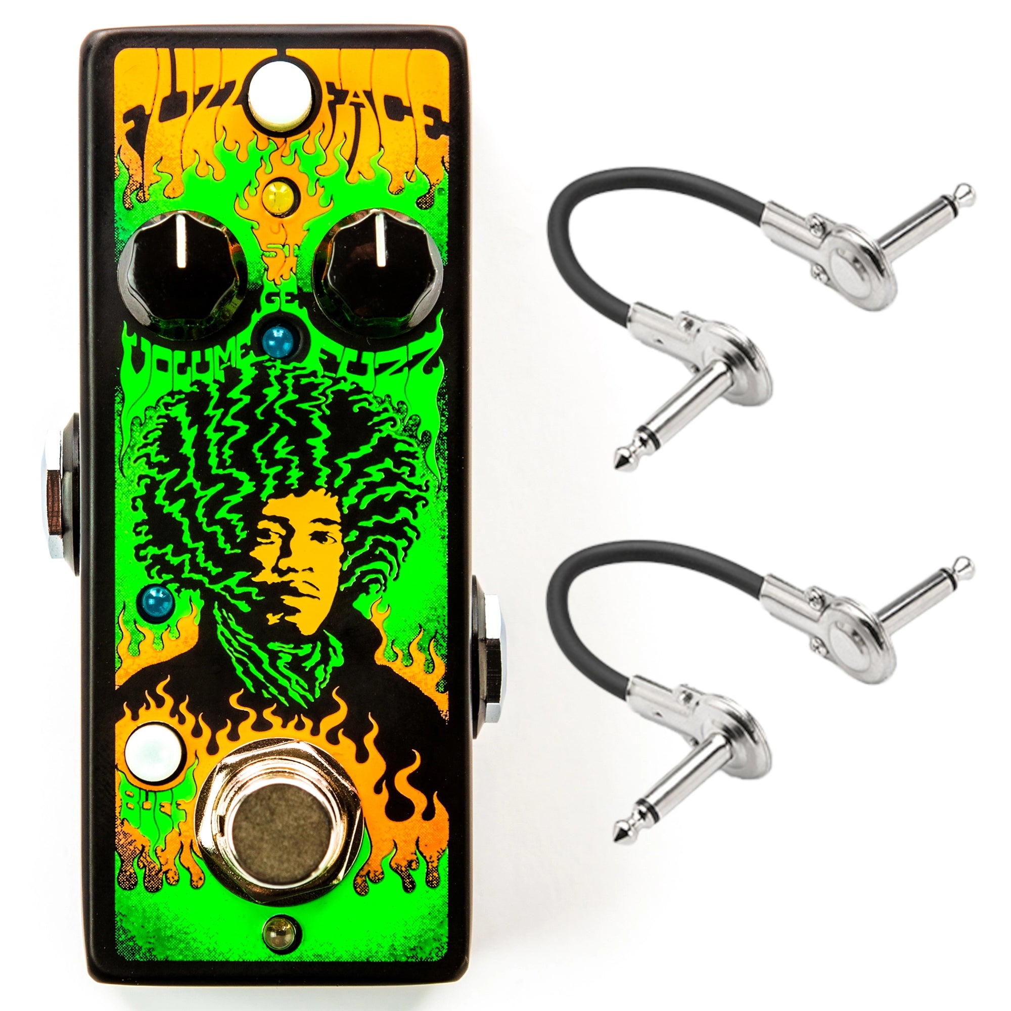 Dunlop Hendrix '68 Shrine Series Fuzz Face pedal - Shrine poster art, with cables