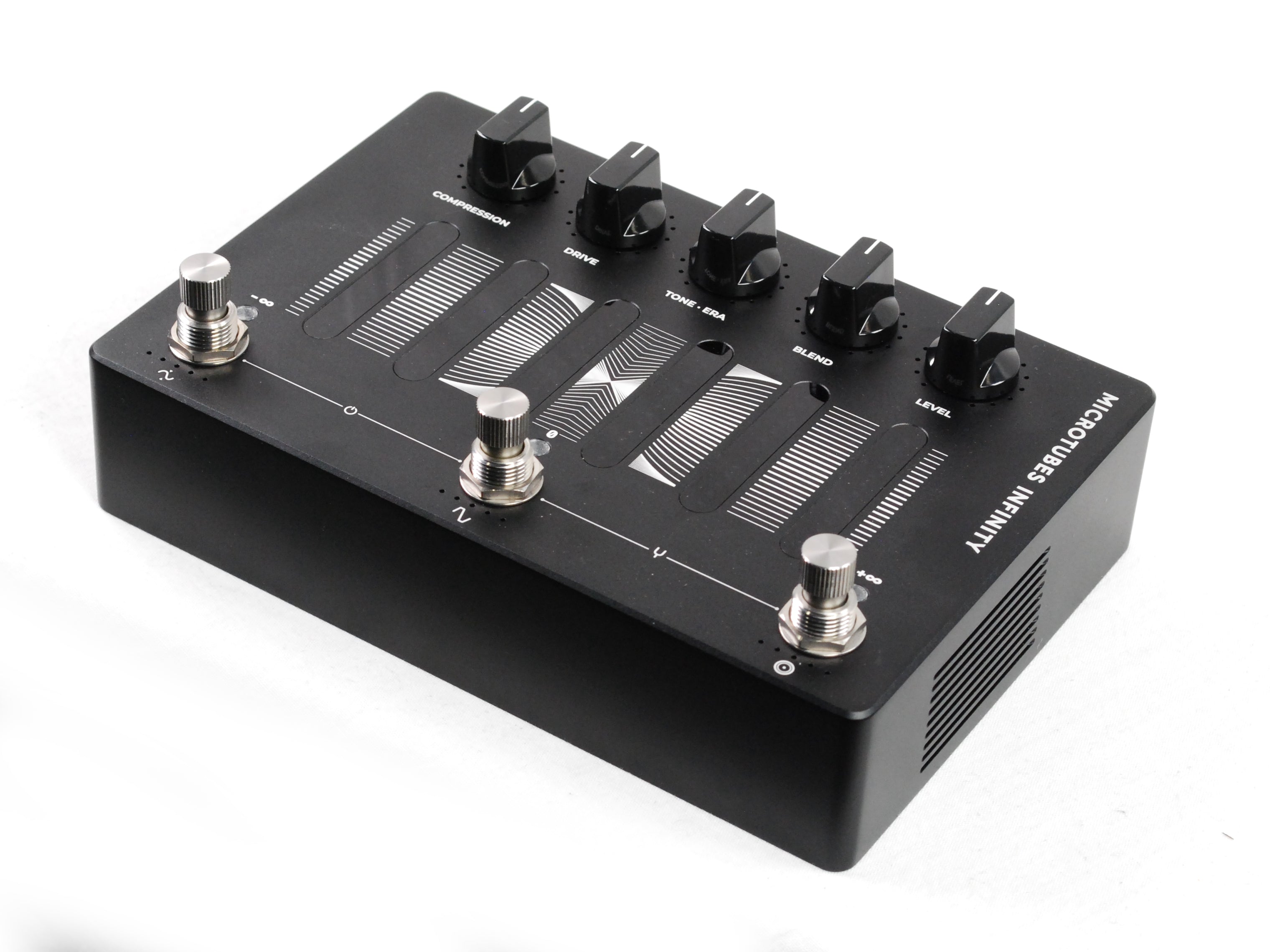 Used Darkglass Microtubes Infinity bass preamp pedal — footswitch detail