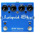 BMF Effects Liquid Sky Deluxe dual chorus pedal in blue, top view