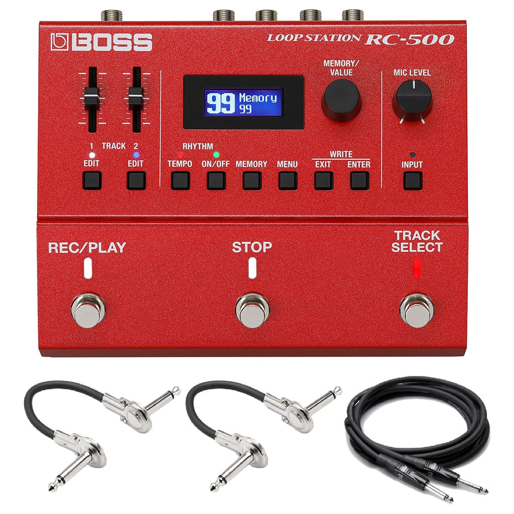 Boss RC-500 Loop Station looper pedal — red top panel