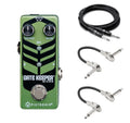 Pigtronix Gatekeeper Micro noise gate pedal — green enclosure with included cables