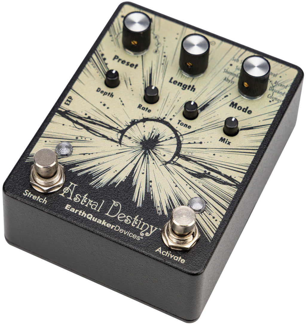New EarthQuaker Astral Destiny Limited Edition Black & Gold Octave Reverb Pedal