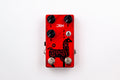 JAM Pedals Delay Llama mk.3 analog delay pedal — red enclosure, top view