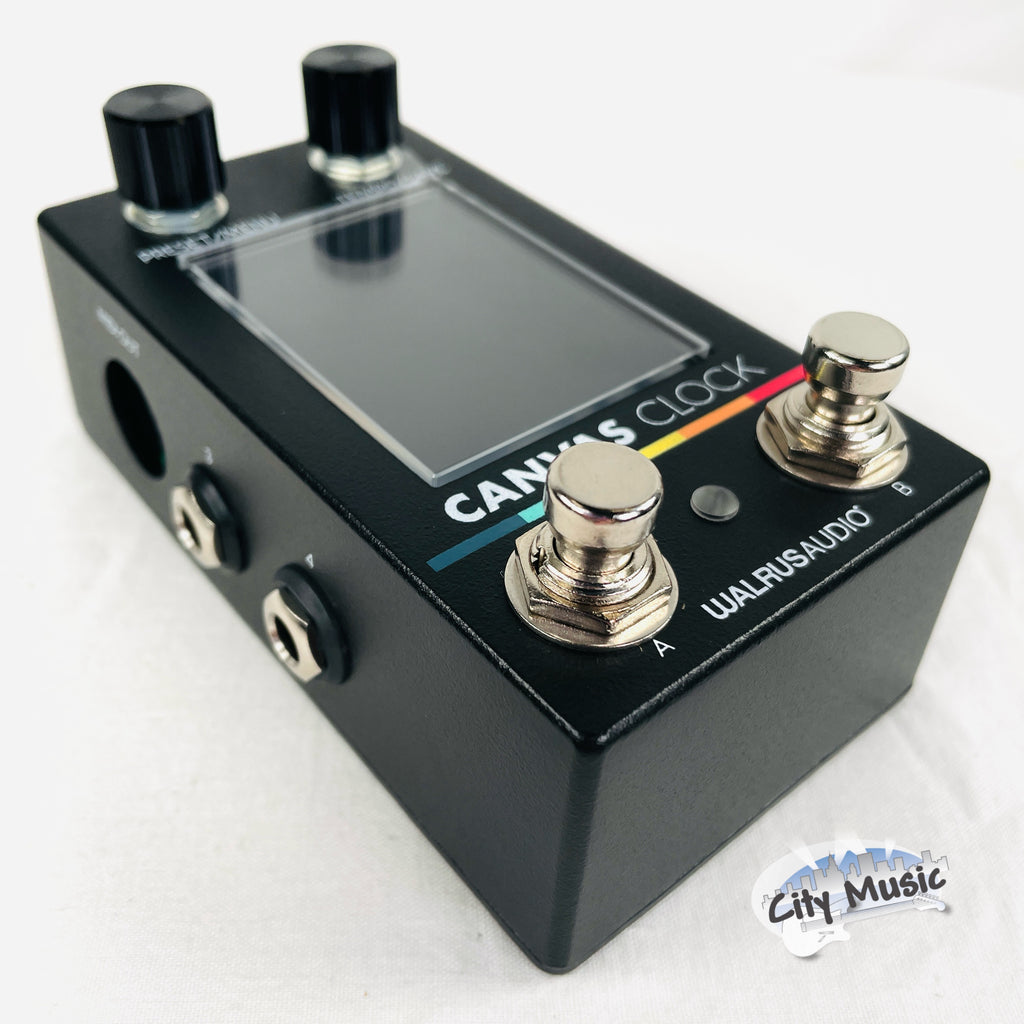 Used Walrus Audio Canvas Clock tempo sync pedal — top encoders and knobs