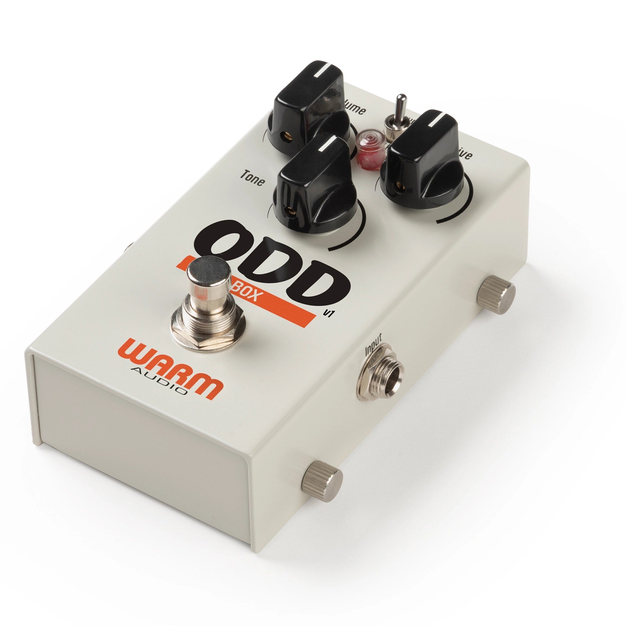 Warm Audio ODD Box V1 overdrive pedal Volume Drive Tone knobs and UK US switch