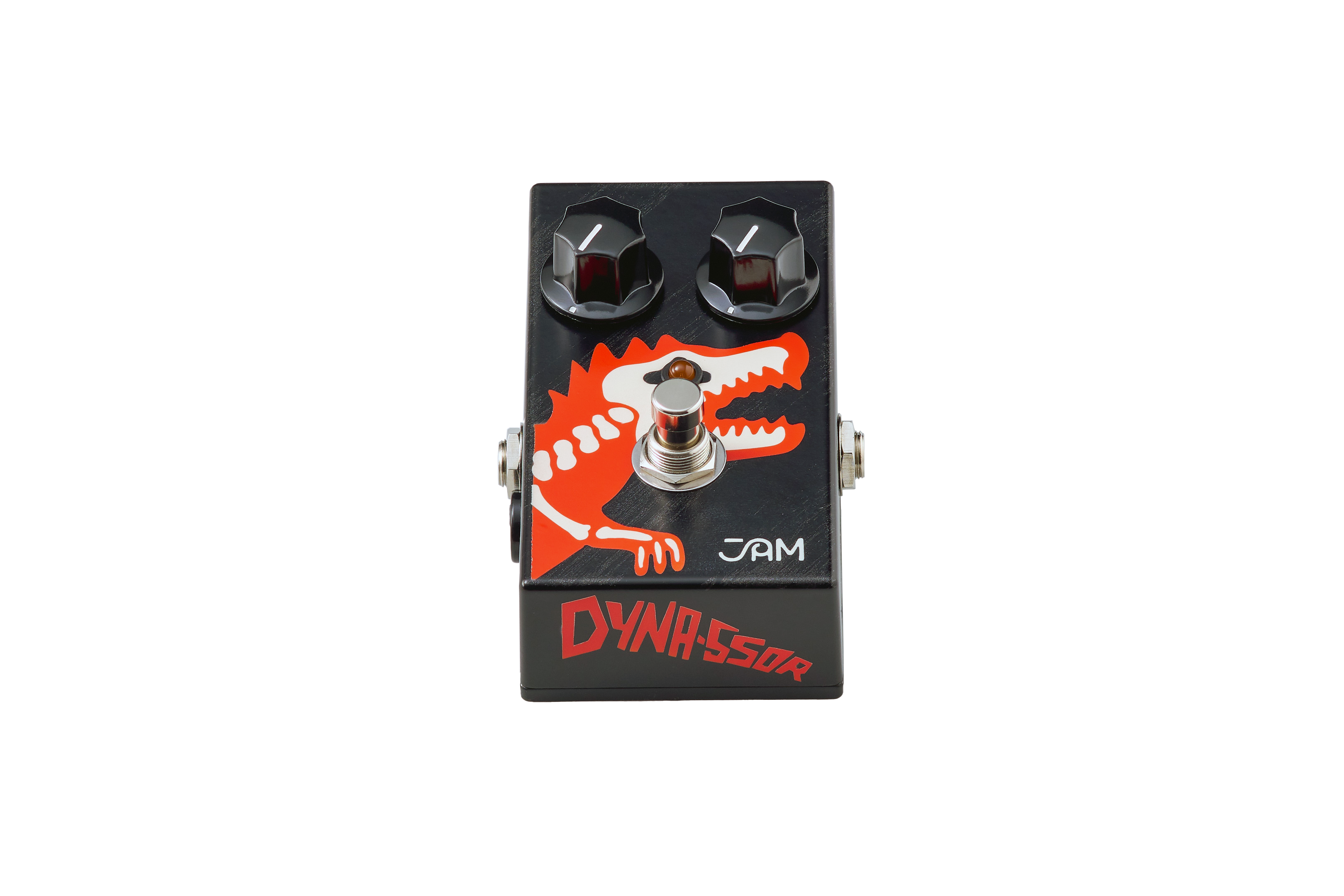 JAM Pedals Dyna-ssoR bass compressor pedal — angled view