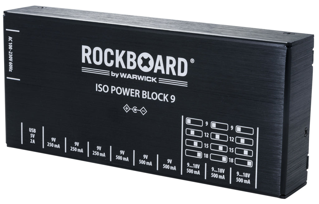 New RockBoard ISO Power Block V9 IEC Isolated Guitar Effects Pedal Power Supply