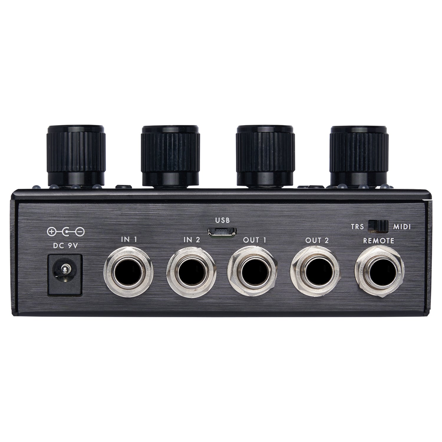 Pigtronix Echolution 3 delay pedal — knob and LED detail