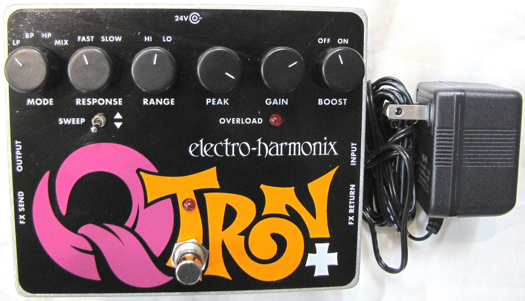 Electro-Harmonix Q-Tron Plus envelope filter pedal — top view of controls
