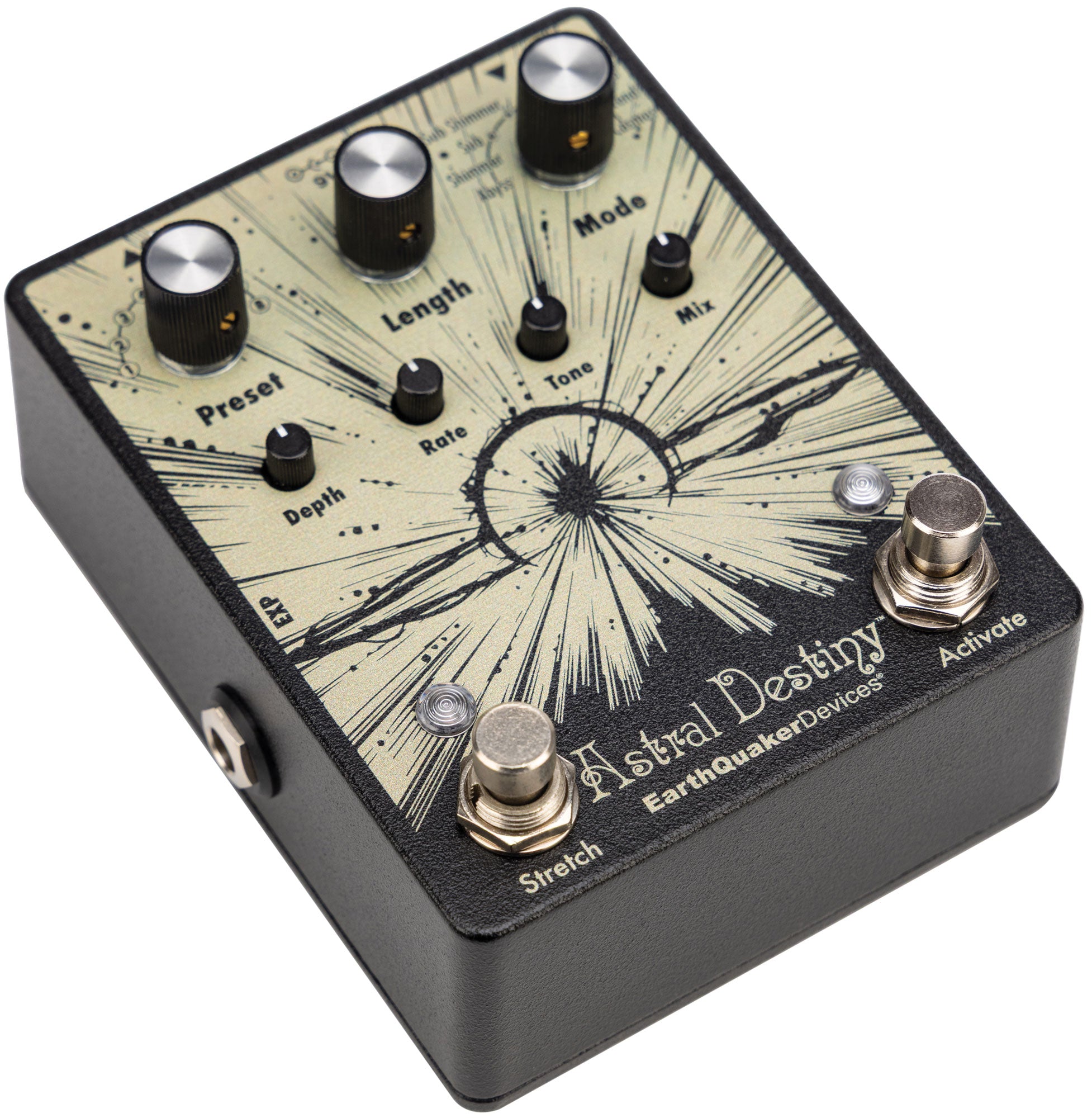 New EarthQuaker Astral Destiny Limited Edition Black & Gold Octave Reverb Pedal