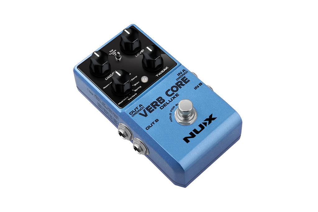 NUX Verb Core Deluxe reverb pedal — stereo input/output jacks