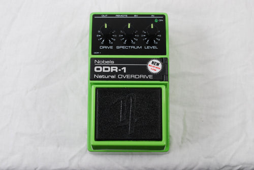 Used Nobels ODR-1 overdrive pedal — green enclosure top view