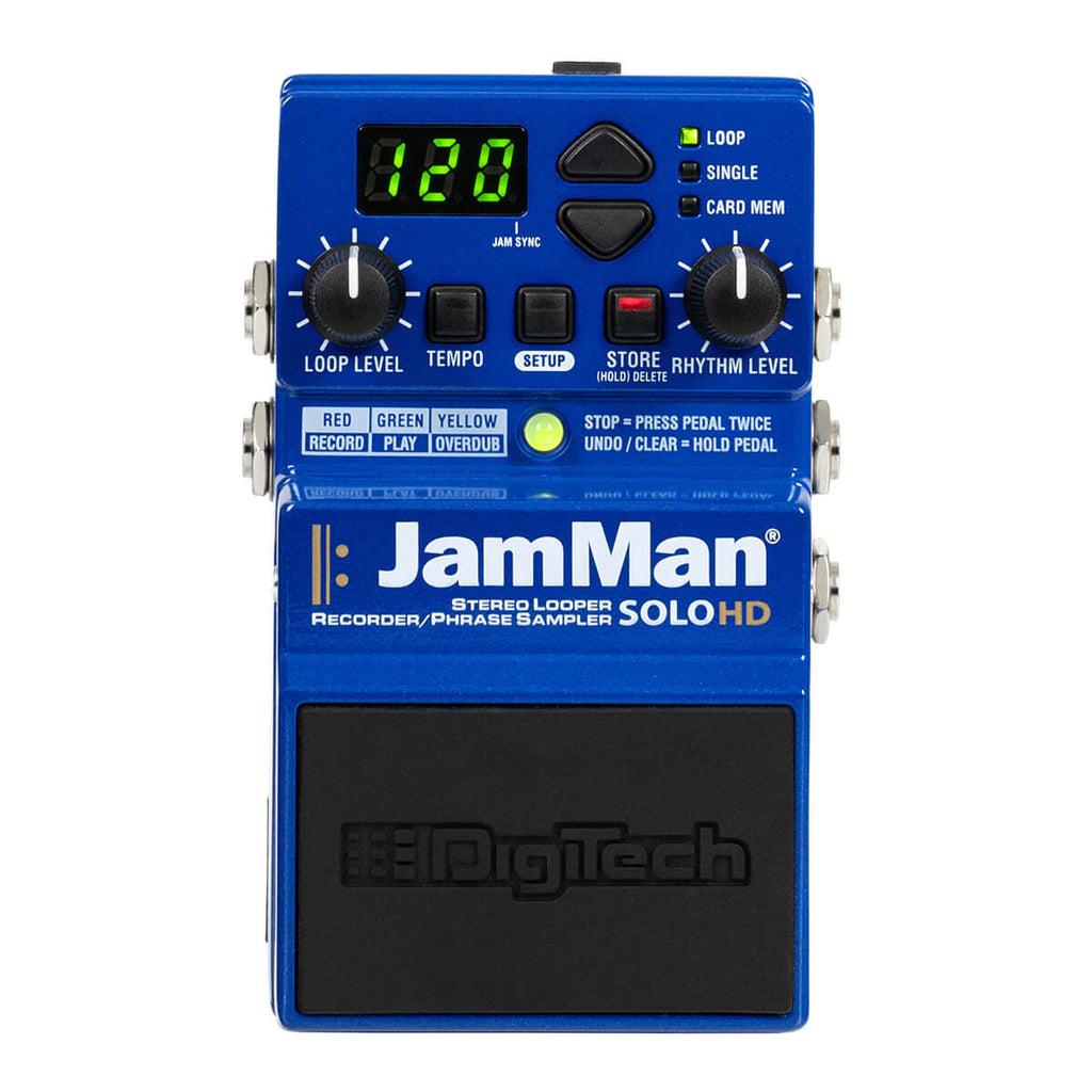 DigiTech JamMan Solo HD looper pedal — angled view