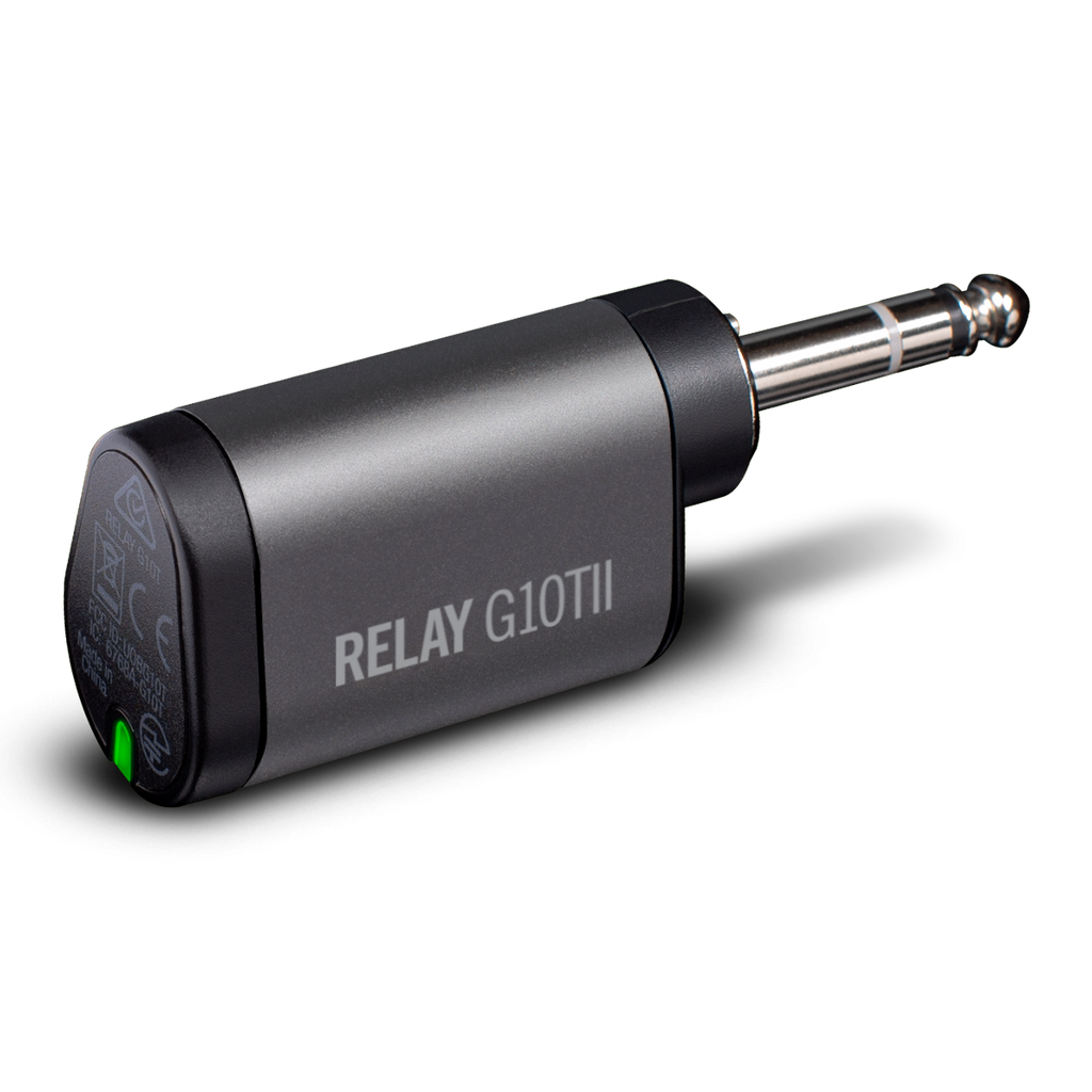 Line 6 Relay G10TII wireless transmitter — side view with status LED
