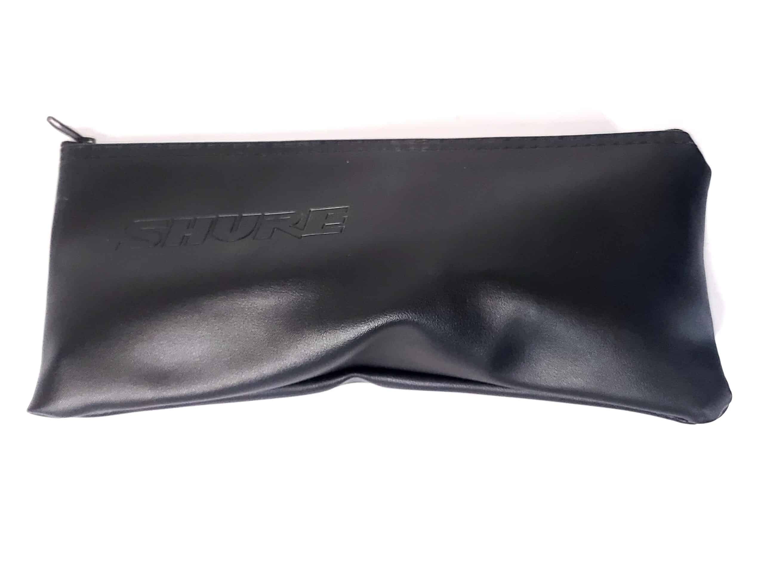 Shure SM58 Black Edition dynamic microphone — angled side view