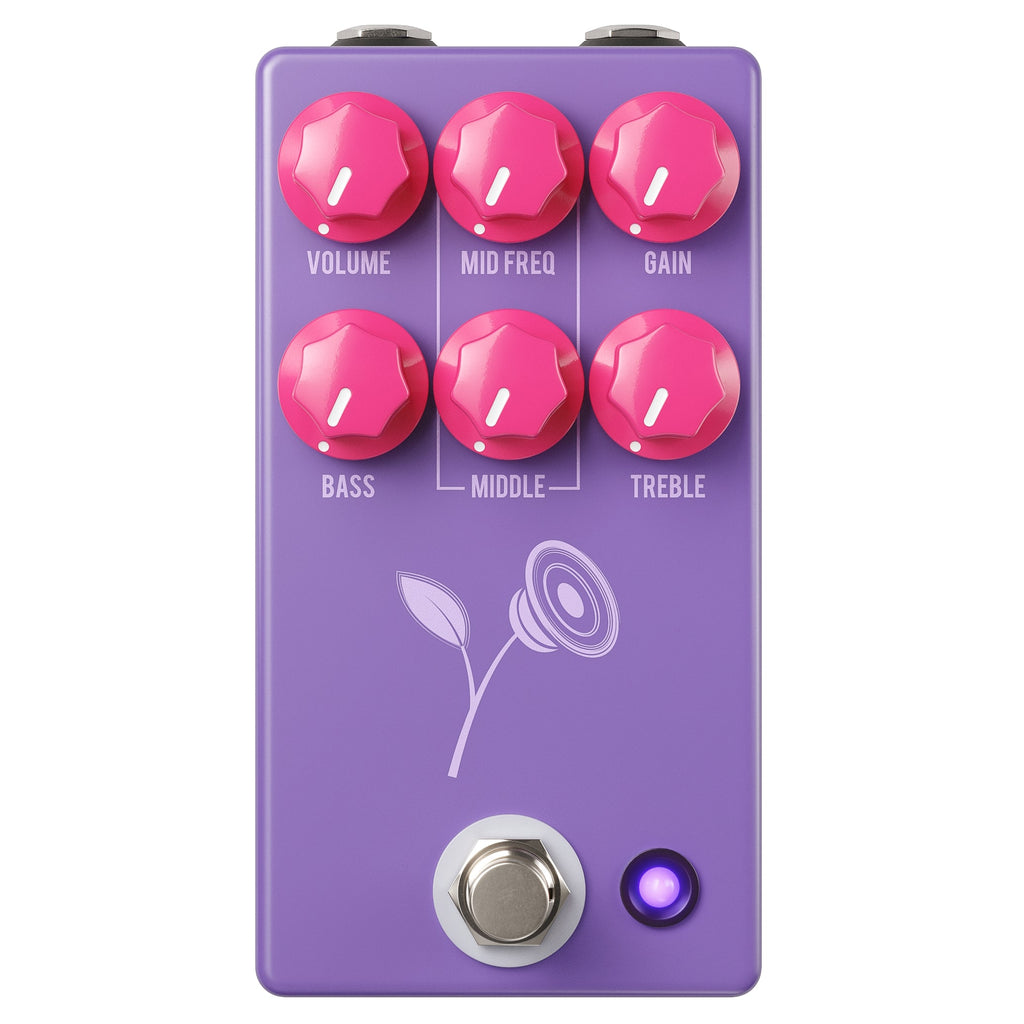 JHS The Violet Lari Basilio distortion pedal - angled view