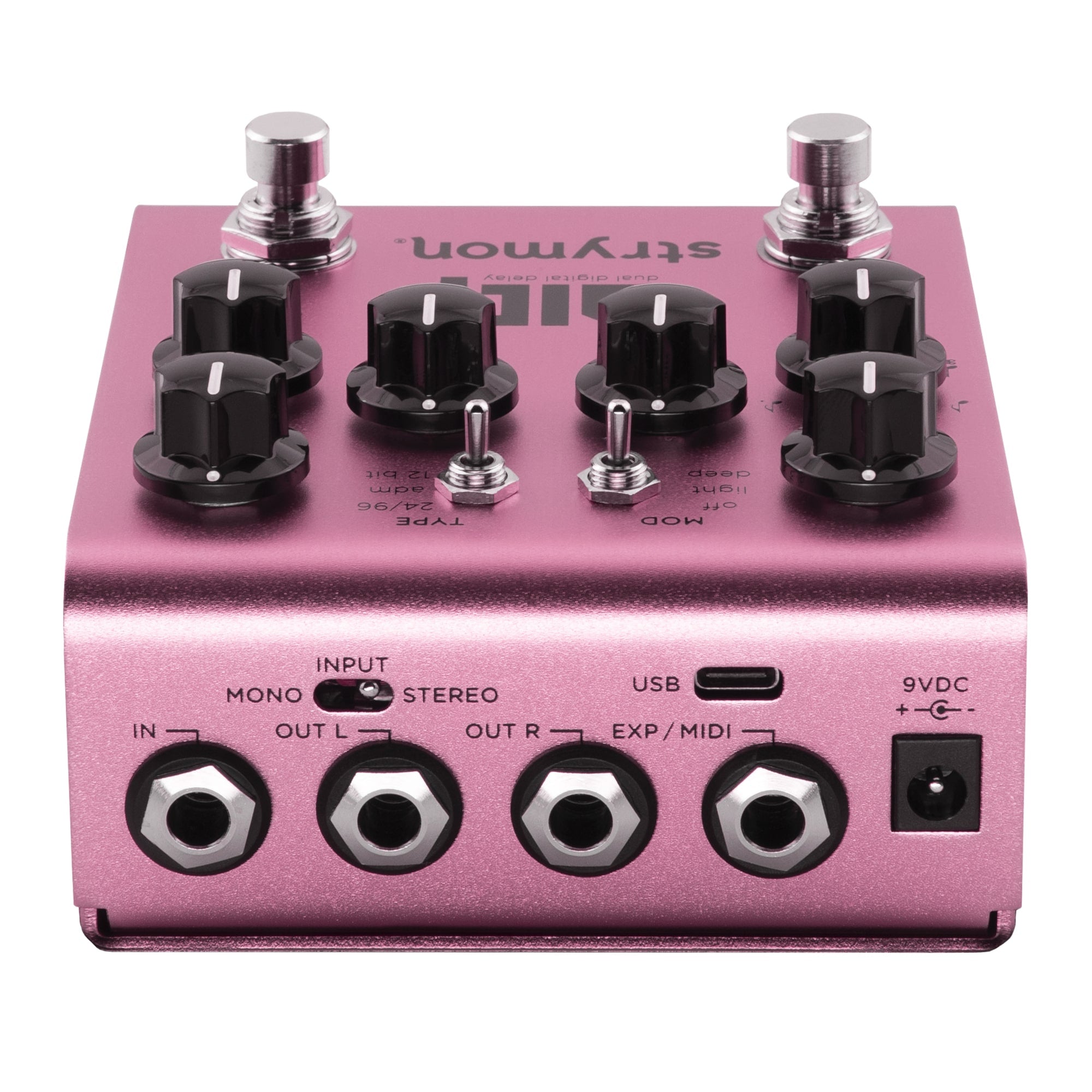 Strymon DIG V2 dual digital delay pedal — angled product view